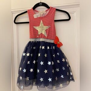 NWT btween brand girls dress size 3t. Red white and blue